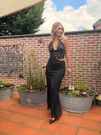 Robe longue à pois