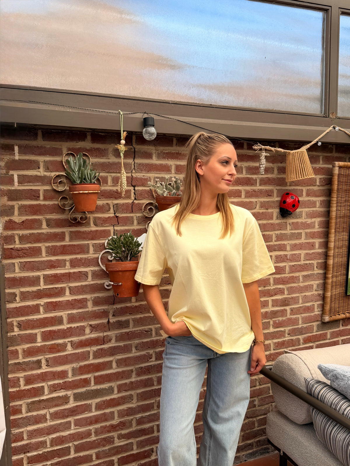 T-shirt coeur brodé