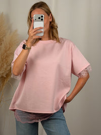 T-shirt à dentelle