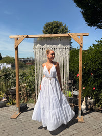 Robe longue décolleté en V