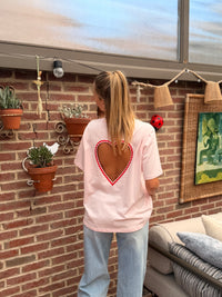 T-shirt coeur brodé
