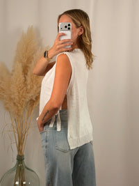 Pull en crochet sans manches