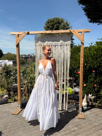 Robe longue décolleté en V
