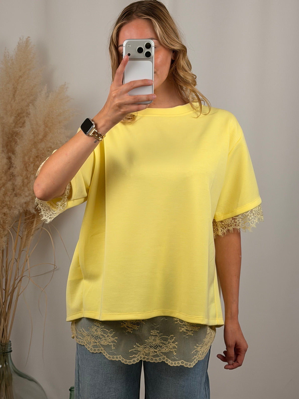 T-shirt à dentelle