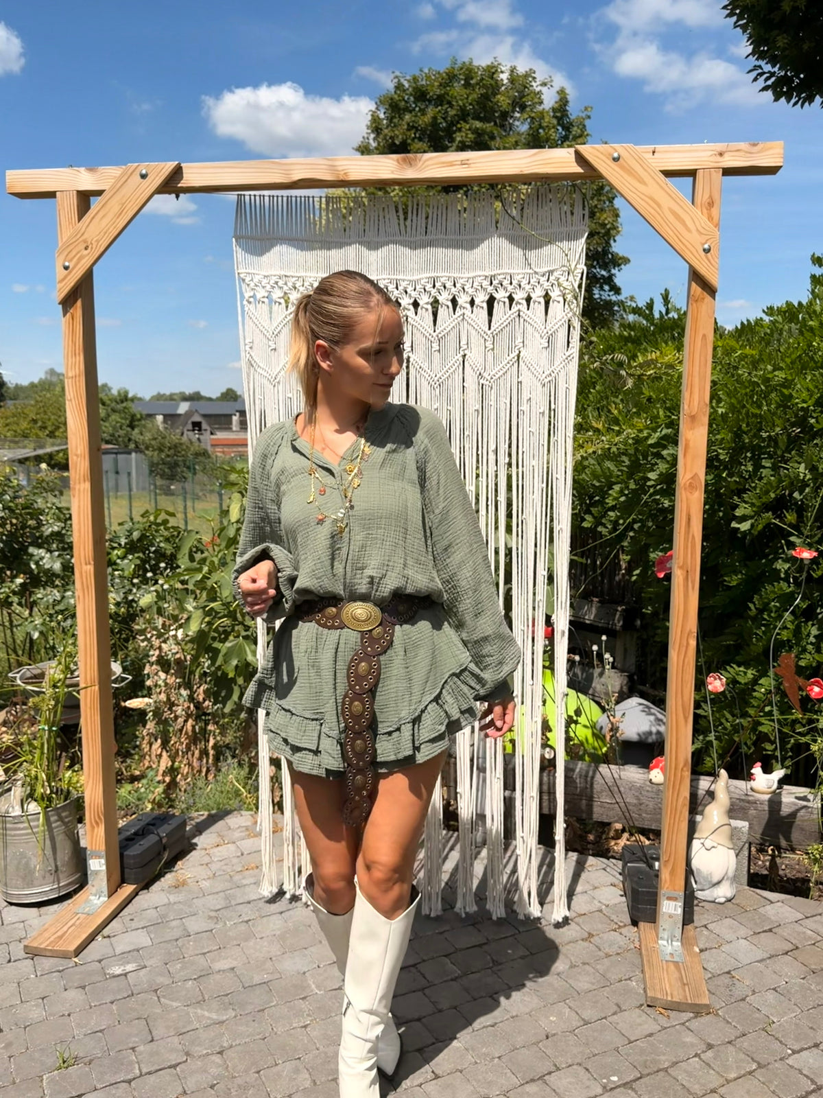 Ensemble blouse et jupe-short