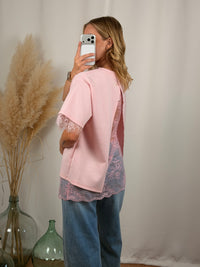 T-shirt à dentelle
