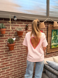 T-shirt coeur brodé