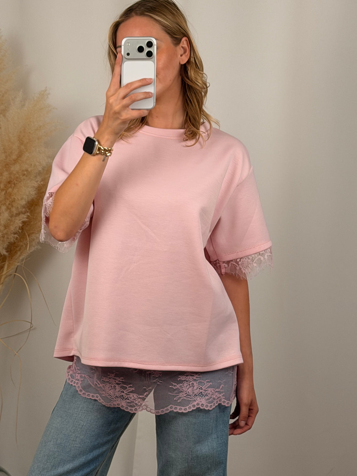 T-shirt à dentelle