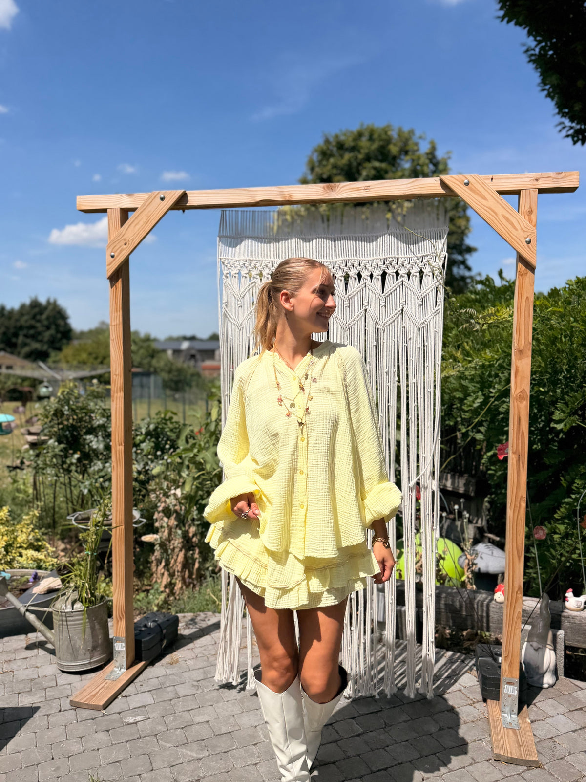 Ensemble blouse et jupe-short